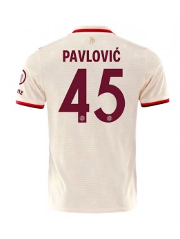 Bayern Munich Aleksandar Pavlovic #45 Ausweichtrikot 2024-25 Kurzarm